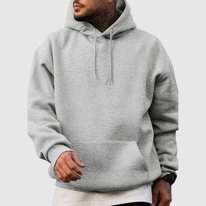 Sweat-shirt pour homme personnalisé, 2025, 100% coton, respirant, écologique, uni, décontracté, à capuche, surdimensionné, avec poche - Product Image 3