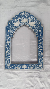 Miroir mural Art Déco moderne fait main de haute qualité avec incrustations en os, cadre en bois et résine, prix de gros, miroir décoratif Pâques - Product Image 5