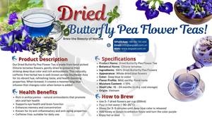 Té de Flor de Mariposa Seca al por Mayor, Envío Directo, Calidad de Marca, Té Azul, Estándar Orgánico, Natural de Vietnam - Product Image 2