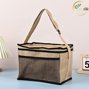 Bolsa de Yute Marrón Natural para Almuerzo con Impresión Personalizada y Servicio OEM - Product Image 6