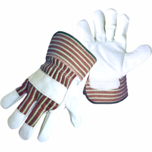 Gants de travail de sécurité industriels unisexes en cuir de vachette grainé robuste, paume simple, certifiés CE, ignifuges, antidérapants - Product Image 6