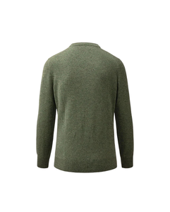 เสื้อสเวตเตอร์ไหมพรมแบบไม่มีสายรัดไหล่สำหรับผู้หญิง สีพื้น ยูนิเซ็กส์ ทรงหลวม สีเขียวฤดูหนาว ผ้าฝ้าย 100% แห้งเร็ว ความยาวครึ่งน่อง - Product Image 2
