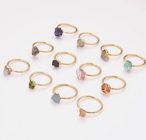 Anillo de Piedra Natural - Anillos de Piedras Preciosas con Baño de Oro para Mujer - Anillos Lisos al por Mayor - Product Image 4
