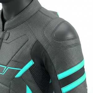 Combinaison de moto confortable en cuir épais, combinaison de moto de haute qualité, coupe-vent, fabriquée par SALUBRIOUS SPORTS - Product Image 5