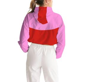 Veste coupe-vent à capuche imperméable d'extérieur pour femmes vêtements respirants grande taille coupe-vent à blocs de couleurs pour femmes vestes courtes - Product Image 6