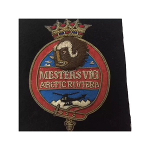 Badges 3D de luxe brodés à la main, personnalisés, à coudre, avec épingle de sûreté, paillettes et fils dorés, en tissu, OEM ODM, vente en gros - Product Image 3