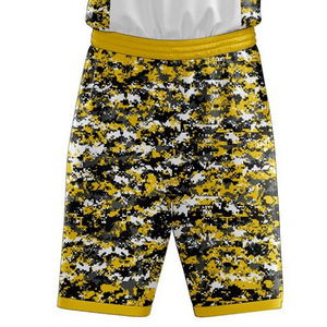 Ensemble de maillots de basket-ball sublimés personnalisés, joueur 10, imprimé camouflage, évacuation de l'humidité, uniforme unisexe pour adultes, sans manches, col en V - Product Image 5