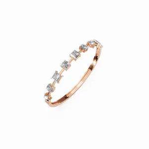 Bracelet en diamant cultivé en laboratoire, bracelet en diamant multi-formes, or rose 18 carats, 9 pièces, tendance, certifié IGI, HIPHOPSTAR, vente en gros, export - Product Image 3