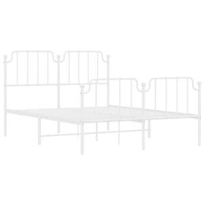 โครงเตียงเหล็กเคลือบผงสีขาวขนาดคิงไซส์ ประเภทสินค้าเตียงโลหะ - Product Image 4