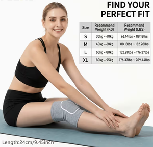 Genouillère Professionnelle Tricotée Respirante avec Amorti Épais, Unisexe, à Enfiler, pour Danse, Yoga, Fitness, Protection Estivale - Product Image 5