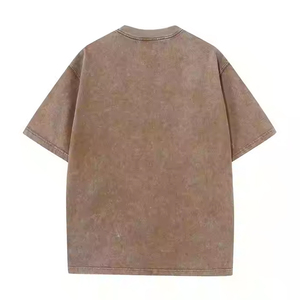 Men Acid Wash Summer Set Breathable Vintage Washed Clothing Matching <b>Top</b> And Shorts Perfect For <b>Walking</b> Running Casual Wear - Product Image 5