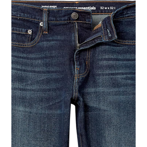 Jeans coupe droite pour homme, pantalon en denim décontracté, style classique, coupe régulière confortable - Product Image 6