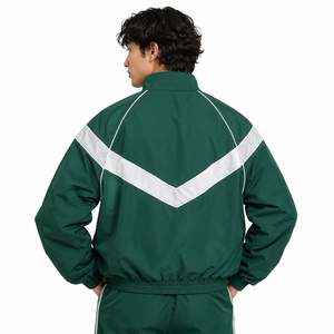 2026 New Reflective Panel Men's Track Windbreaker <b>Jackets</b> Premium Zip Up Sports Outerwear <b>Lightweight</b> Streetwear OEM Manufacture - Product Image 3