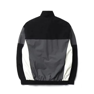 Chaqueta Cortavientos Personalizada de Estilo Vintage con Cuello Alto y Cierre Frontal, Diseño de Bloques de Colores en Contraste, Chaqueta Cortavientos Informal para Hombre - Product Image 2