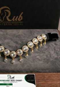 Cinturón de frente para caballo de cristal con diamantes de imitación, accesorios personalizados con logo, aparejos cómodos de cuero, modelo internacional 7860B - Product Image 4
