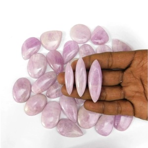 Chakralume Kunzite rose naturelle brésilienne, cabochon poli, pierre précieuse certifiée GTC, pour la fabrication de bijoux, bague, pendentif, vente en gros - Product Image 2