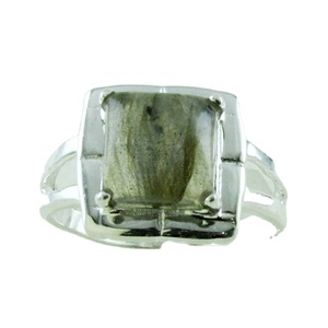 Anillo Clásico de Plata de Ley 925 con Labradorita Azul Fuego, Ideal para Bodas y Fiestas, Unisex - Product Image 2