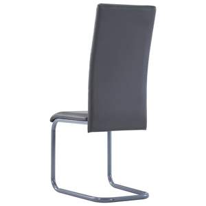 Ensemble de 4 chaises de salle à manger standard en similicuir gris et acier - Product Image 5