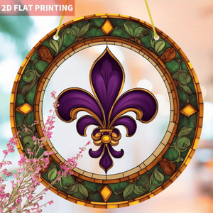 CIFbuy Adorno Colgante Redondo de Acrílico Estilo Vitral Atrapasueños para Ventana, Decoración para el Hogar, Carnaval, TikTok, para Servicio de Selección Temu - Product Image 4