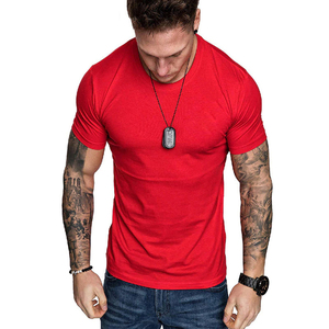<b>Men's</b> Blue Short Sleeve Casual T-<b>Shirt</b> Solid Color V-Neck 100% Cotton Knitted Breathable Summer Wear - Product Image 2