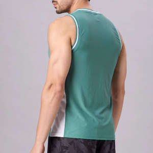 Chaleco Deportivo de Verano para Hombre, Ecológico, Transpirable, Corte Ajustado, Cuello Redondo, Poliéster/Algodón, Sin Mangas, Venta al Por Mayor - Product Image 3