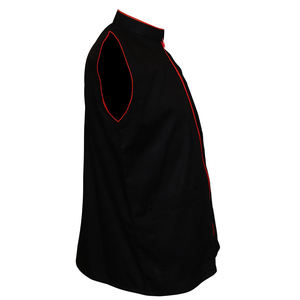 <b>Men's</b> <b>Black</b> Sleeveless <b>Vest</b> Red Zipper Front Pockets Stand Collar Casual Winter Outerwear Breathable Eco-Friendly Quick Dry - Product Image 4