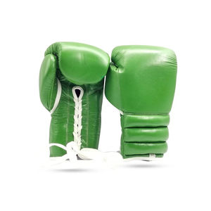 ถุงมือชกมวย MMA หนังแท้ หนังสังเคราะห์  โลโก้สั่งทำได้  แบบผูกเชือก  ถุงมือฝึกซ้อมระดับมืออาชีพ คุณภาพสูง - Product Image 1