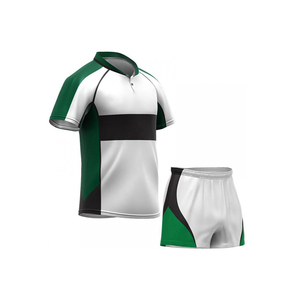 Ensemble de maillots de rugby personnalisés sublimés 100% polyester, respirants et à séchage rapide, uniforme de rugby vierge, kit de rugby unisexe - Product Image 5