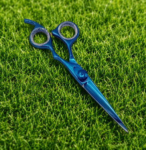 <b>Long</b> Japanese Stainless Steel Blue Titanium Coated Professional Hairdressing Barber Scissor <b>Shears</b> Salon Use - Product Image 6