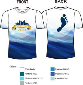 Camiseta Deportiva Personalizada para Hombre, Sublimada, Transpirable, de Secado Rápido, de Poliéster, para Maratón, Manga Corta, Cuello Redondo - Product Image 2