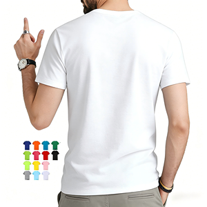 เสื้อยืดคอกลมแขนสั้นทรงปกติสำหรับผู้ชาย ผ้าเจอร์ซีย์เนื้อแน่น 240 กรัม พิมพ์ลายด้านหน้าแบบพัฟ รับผลิตแบบ OEM ODM พร้อมสกรีนโลโก้ตามสั่ง - Product Image 4