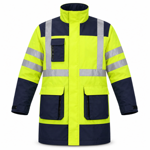 Chaqueta de Seguridad Reflectante de Alta Visibilidad, Resistente al Agua, en Amarillo, Verde y Azul Marino, Unisex, para Trabajo en Carretera, Personalizable al por Mayor, con Exterior de 300D - Product Image 1