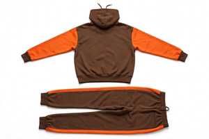 Conjunto Deportivo de Algodón 100% Ecológico, Sudadera con Capucha y Cordón Ajustable, Pantalones Deportivos con Cintura Elástica para Invierno - Product Image 2