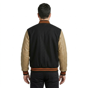 HMR Custom High-Quality Wool & Leather Sleeve Letterman <b>Jacket</b> | Embroidered Logo Varsity <b>Jacket</b> for Men & <b>Women</b> - Product Image 3