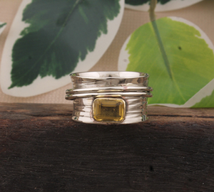 Anillo de Boda de Citrino Natural de Lujo, Plata de Ley 925, Cuadrado, Hecho a Mano, Clásico, para Mujer, Joyería de Moda - Product Image 4