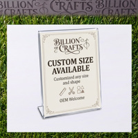Support de Table en Acrylique Transparent Billion of Crafts – Cadre d'Affichage Clair pour Comptoirs de Magasins, Restaurants et Bureaux