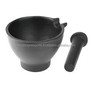 Mortero y Maja de Hierro Fundido Sólido de Estilo Vintage para Moler y Triturar - Product Image 4