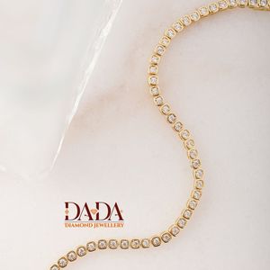 Classic Round Diamond Tennis <b>Bracelet</b> for Women Lab Grown Diamond Elegant Bridal Jewelry Stackable Fashion <b>Bracelet</b> - Product Image 2