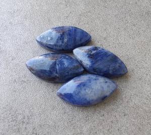 Sodalita Natural en Forma de Marquesa, Cabujón con Base Plana, Calibrada, Gema Suelta para Joyería - Product Image 6