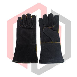 ถุงมือหนังกันไฟคุณภาพสูง ทนความร้อน ใช้สำหรับดับเพลิง ขนาด 14 นิ้ว ปราศจากซิลิโคนและแป้ง - Product Image 1