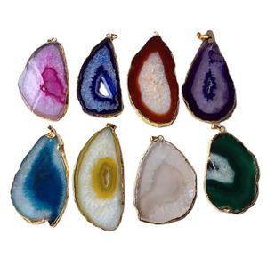 หินอาเกตจีโอดธรรมชาติแท้ขายส่งจำนวนมาก ไม่มีรู หลายสี รูปทรงไม่สม่ำเสมอ คริสตัลบำบัด หินขัดเงา - Product Image 4