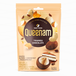 Dragées de chocolat en gros 150g, Tiramisu enrobé de chocolat, amandes, noix de cajou, noix de macadamia, bonbons HALAL, fabricant OEM/ODM - Product Image 1