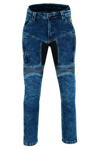 Jean de moto premium en denim protecteur pour homme, avec confort extensible, caractéristiques de sécurité et durabilité longue durée - Product Image 4