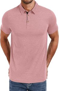 Camisas de Golf Personalizadas para Hombre, Transpirables, con Logotipo Bordado en la Parte Delantera, 100% Algodón, Antiarrugas, Manga Corta, Venta al Por Mayor de Fábrica - Product Image 3