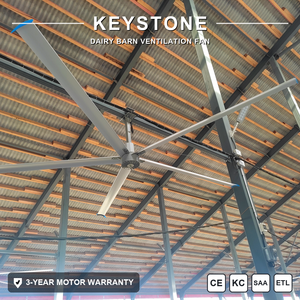 Système de ventilation Keystone pour l'élimination de l'humidité et des odeurs dans un enclos d'élevage bovin, ventilateur HVLS haute durabilité - Product Image 1