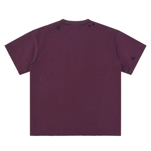 Camiseta Oversize de Algodón 100% para Hombre con Diseño de Bloques de Color Vintage y Efecto Salpicado, Corte Holgado y Paneles Cosidos, Lavado Ácido - Product Image 4