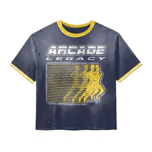เสื้อยืดผู้ชายผ้าฝ้าย 100% ทรงหลวม พิมพ์ลายพรีเมียม ผ้าฝ้าย 240 GSM ซักย้อมสีแบบแอซิดวอช ทรงโอเวอร์ไซส์ สกรีนโลโก้ตามสั่ง - Product Image 1