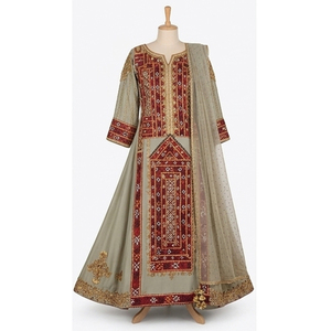 Vestidos Afganos Kuchi Tradicionales de Fiesta, Étnicos Tribales Banjara para Mujer, de Alta Calidad, en Chifón de Seda Antiarrugas - Product Image 1