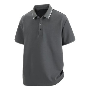 Camisa de Manga Corta para Hombre, Color Sólido, Tejido de Punto, Corte Regular, Estilo Casual, Diseño con Botones, 2026, Alta Calidad, ODM OEM, Nailon de Secado Rápido - Product Image 5