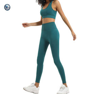 Ensemble de fitness léger et confortable : leggings taille haute et soutien-gorge de sport anti-choc pour l'exercice, l'entraînement et la musculation - Product Image 4